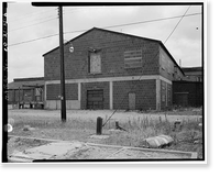 Historic Framed Print, Rocky Mountain Arsenal, Chlorine Production Cell Building, 405 feet South of December Seventh Avenue; 330 fee, Commerce City, Adams County, CO - 6,  17-7/8" x 21-7/8"