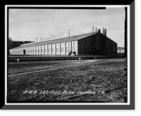 Historic Framed Print, Rocky Mountain Arsenal, Chlorine Production Cell Building, 405 feet South of December Seventh Avenue; 330 fee, Commerce City, Adams County, CO - 9,  17-7/8" x 21-7/8"