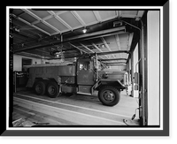 Historic Framed Print, Rocky Mountain Arsenal, Fire Station, 80 feet North of December Seventh Avenue; 120 feet, Commerce City, Adams County, CO - 3,  17-7/8" x 21-7/8"
