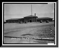 Historic Framed Print, Rocky Mountain Arsenal, Fire Station, 80 feet North of December Seventh Avenue; 120 feet, Commerce City, Adams County, CO - 4,  17-7/8" x 21-7/8"