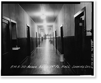 Historic Framed Print, Rocky Mountain Arsenal, Administration Building, 400 feet North of December Seventh Avenue; 1940 fe, Commerce City, Adams County, CO - 4,  17-7/8" x 21-7/8"