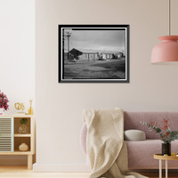 Historic Framed Print, Rocky Mountain Arsenal, Laboratory Building, 510 feet South of December Seventh Avenue; 175 fee, Commerce City, Adams County, CO - 2,  17-7/8" x 21-7/8"