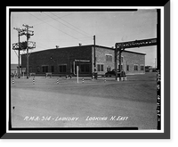 Historic Framed Print, Rocky Mountain Arsenal, Laundry Service Building, 690 feet South of December Seventh Avenue, 60 feet, Commerce City, Adams County, CO - 4,  17-7/8" x 21-7/8"