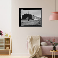 Historic Framed Print, Rocky Mountain Arsenal, Laundry Warehouse, 850 feet South of December Seventh Avenue; 190 fee, Commerce City, Adams County, CO,  17-7/8" x 21-7/8"