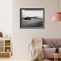 Historic Framed Print, Rocky Mountain Arsenal, Goop Mixing & Filling Building, 1480 feet South of December Seventh Avenue; 900 fe, Commerce City, Adams County, CO - 2,  17-7/8" x 21-7/8"