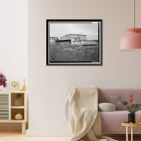 Historic Framed Print, Rocky Mountain Arsenal, Goop Mixing & Filling Building, 1480 feet South of December Seventh Avenue; 900 fe, Commerce City, Adams County, CO - 3,  17-7/8" x 21-7/8"