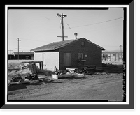 Historic Framed Print, Rocky Mountain Arsenal, Locker Room & Change Room, 1300 feet South of December Seventh Avenue; 420 fe, Commerce City, Adams County, CO,  17-7/8" x 21-7/8"