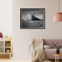 Historic Framed Print, Rocky Mountain Arsenal, Caustic Fusion Building, 450 feet South of December Seventh Avenue; 900 fee, Commerce City, Adams County, CO - 2,  17-7/8" x 21-7/8"