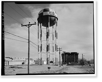 Historic Framed Print, Rocky Mountain Arsenal, Water Tower, 1230 feet South of December Seventh Avenue; 1640 f, Commerce City, Adams County, CO,  17-7/8" x 21-7/8"