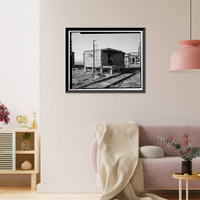 Historic Framed Print, Rocky Mountain Arsenal, Mustard Brine Mixing Building, 1180 feet South of December Seventh Avenue; 440 fe, Commerce City, Adams County, CO,  17-7/8" x 21-7/8"