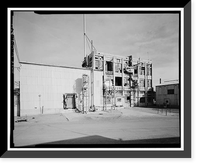 Historic Framed Print, Rocky Mountain Arsenal, Crude Mustard Distillation Building, 550 feet South of December Seventh Avenue; 400 fee, Commerce City, Adams County, CO,  17-7/8" x 21-7/8"