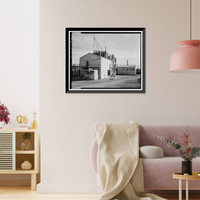 Historic Framed Print, Rocky Mountain Arsenal, Crude Mustard Distillation Building, 550 feet South of December Seventh Avenue; 400 fee, Commerce City, Adams County, CO - 2,  17-7/8" x 21-7/8"