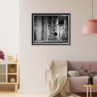Historic Framed Print, Rocky Mountain Arsenal, Crude Mustard Distillation Building, 550 feet South of December Seventh Avenue; 400 fee, Commerce City, Adams County, CO - 7,  17-7/8" x 21-7/8"