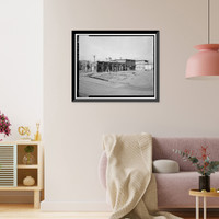 Historic Framed Print, Rocky Mountain Arsenal, Lewisite Filling & Distilled Mustard Filling Building, 420 feet South of December Seventh Avenue; 820 fee, Commerce City, Adams County, CO,  17-7/8" x 21-7/8"
