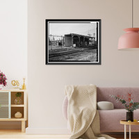 Historic Framed Print, Rocky Mountain Arsenal, Lewisite Filling & Distilled Mustard Filling Building, 420 feet South of December Seventh Avenue; 820 fee, Commerce City, Adams County, CO - 2,  17-7/8" x 21-7/8"