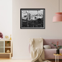 Historic Framed Print, Rocky Mountain Arsenal, Lewisite Reactor & Distilled Mustard Distillation Building, 420 feet South of December Seventh Avenue; 1070 fe, Commerce City, Adams County, CO - 6,  17-7/8" x 21-7/8"