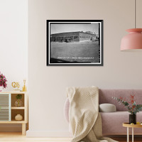 Historic Framed Print, Rocky Mountain Arsenal, Lewisite & Distilled Mustard Change House-Laboratory, 620 feet South of December Seventh Avenue; 820 fee, Commerce City, Adams County, CO - 3,  17-7/8" x 21-7/8"