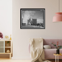 Historic Framed Print, Rocky Mountain Arsenal, Acetylene Compressor House, 700 feet South of December Seventh Avenue; 1100 fe, Commerce City, Adams County, CO,  17-7/8" x 21-7/8"