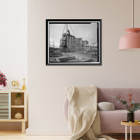 Historic Framed Print, Rocky Mountain Arsenal, Acetylene Scrubbing Building-Product Development Laboratory, 700 feet South of December Seventh Avenue; 1030 fe, Commerce City, Adams County, CO - 2,  17-7/8" x 21-7/8"