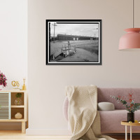 Historic Framed Print, Rocky Mountain Arsenal, Storage Warehouse, 280 feet South of December Seventh Avenue; 180 fee, Commerce City, Adams County, CO,  17-7/8" x 21-7/8"
