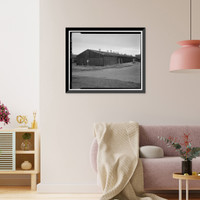 Historic Framed Print, Rocky Mountain Arsenal, Pesticide Filling & Storage Building, 390 feet South of December Seventh Avenue; 200 fee, Commerce City, Adams County, CO,  17-7/8" x 21-7/8"