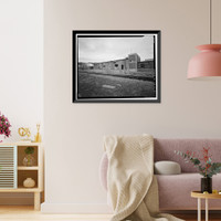 Historic Framed Print, Rocky Mountain Arsenal, White Phosphorous Filling-Acetylene Generation Building-Warehouse, 840 feet South of December Seventh Avenue; 1030 fe, Commerce City, Adams County, CO,  17-7/8" x 21-7/8"