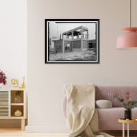 Historic Framed Print, Rocky Mountain Arsenal, White Phosphorous Filling-Acetylene Generation Building-Warehouse, 840 feet South of December Seventh Avenue; 1030 fe, Commerce City, Adams County, CO - 3,  17-7/8" x 21-7/8"
