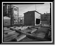 Historic Framed Print, Rocky Mountain Arsenal, Acetylene Gas Holder Building, 530 feet South of December Seventh Avenue; 1020 fe, Commerce City, Adams County, CO,  17-7/8" x 21-7/8"