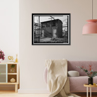 Historic Framed Print, Rocky Mountain Arsenal, Acetylene Gas Holder Building, 530 feet South of December Seventh Avenue; 1020 fe, Commerce City, Adams County, CO - 2,  17-7/8" x 21-7/8"