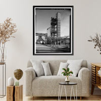 Historic Framed Print, Rocky Mountain Arsenal, Pesticide Incinerator-Precipitator, 260 feet South of December Seventh Avenue; 1840 fe, Commerce City, Adams County, CO,  17-7/8" x 21-7/8"