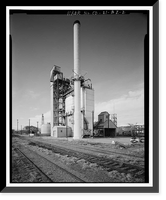Historic Framed Print, Rocky Mountain Arsenal, Pesticide Incinerator-Precipitator, 260 feet South of December Seventh Avenue; 1840 fe, Commerce City, Adams County, CO - 2,  17-7/8" x 21-7/8"