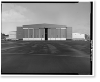 Historic Framed Print, Kodiak Naval Operating Base, Hangar, U.S. Coast Guard Station, Kodiak, Kodiak Island Borough, AK,  17-7/8" x 21-7/8"