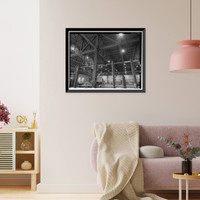 Historic Framed Print, Kodiak Naval Operating Base, Hangar, U.S. Coast Guard Station, Kodiak, Kodiak Island Borough, AK - 3,  17-7/8" x 21-7/8"