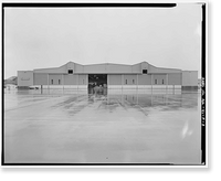 Historic Framed Print, Kodiak Naval Operating Base, Hangar, U.S. Coast Guard Station, Kodiak, Kodiak Island Borough, AK - 8,  17-7/8" x 21-7/8"