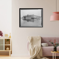 Historic Framed Print, Kodiak Naval Operating Base, Hangar, U.S. Coast Guard Station, Kodiak, Kodiak Island Borough, AK - 9,  17-7/8" x 21-7/8"