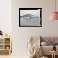 Historic Framed Print, Kodiak Naval Operating Base, Hangar, U.S. Coast Guard Station, Kodiak, Kodiak Island Borough, AK - 9,  17-7/8" x 21-7/8"
