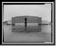 Historic Framed Print, Kodiak Naval Operating Base, Hangar, U.S. Coast Guard Station, Kodiak, Kodiak Island Borough, AK - 10,  17-7/8" x 21-7/8"