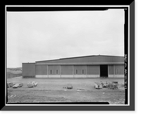 Historic Framed Print, Kodiak Naval Operating Base, Hangar, U.S. Coast Guard Station, Kodiak, Kodiak Island Borough, AK - 14,  17-7/8" x 21-7/8"