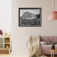 Historic Framed Print, Kodiak Naval Operating Base, Boat House, U.S. Coast Guard Station, Kodiak, Kodiak Island Borough, AK - 2,  17-7/8" x 21-7/8"