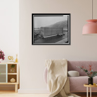Historic Framed Print, Kodiak Naval Operating Base, Aircraft Storehouse, U.S. Coast Guard Station, Kodiak, Kodiak Island Borough, AK - 13,  17-7/8" x 21-7/8"