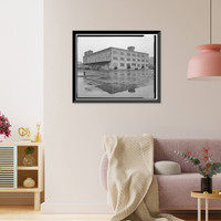 Historic Framed Print, Kodiak Naval Operating Base, General Storehouse, U.S. Coast Guard Station, Kodiak, Kodiak Island Borough, AK,  17-7/8" x 21-7/8"