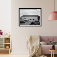 Historic Framed Print, Kodiak Naval Operating Base, Gymnasium, U.S. Coast Guard Station, Kodiak, Kodiak Island Borough, AK - 6,  17-7/8" x 21-7/8"