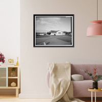 Historic Framed Print, Kodiak Naval Operating Base, Gymnasium, U.S. Coast Guard Station, Kodiak, Kodiak Island Borough, AK - 8,  17-7/8" x 21-7/8"