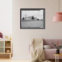 Historic Framed Print, Kodiak Naval Operating Base, Gymnasium, U.S. Coast Guard Station, Kodiak, Kodiak Island Borough, AK - 13,  17-7/8" x 21-7/8"