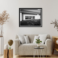 Historic Framed Print, Kodiak Naval Operating Base, Gymnasium, U.S. Coast Guard Station, Kodiak, Kodiak Island Borough, AK - 14,  17-7/8" x 21-7/8"