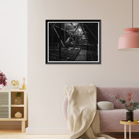 Historic Framed Print, Kodiak Naval Operating Base, Gymnasium, U.S. Coast Guard Station, Kodiak, Kodiak Island Borough, AK - 21,  17-7/8" x 21-7/8"