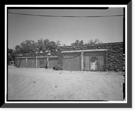 Historic Framed Print, Pinon Boarding School, Classroom Building, Navajo Route 41, North of Navajo Route 4, Pinon, Navajo County, AZ - 4,  17-7/8" x 21-7/8"