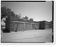 Historic Framed Print, Pinon Boarding School, Classroom Building, Navajo Route 41, North of Navajo Route 4, Pinon, Navajo County, AZ - 5,  17-7/8" x 21-7/8"