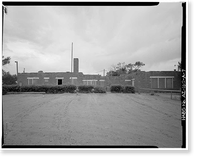 Historic Framed Print, Pinon Boarding School, Classroom Building, Navajo Route 41, North of Navajo Route 4, Pinon, Navajo County, AZ - 7,  17-7/8" x 21-7/8"