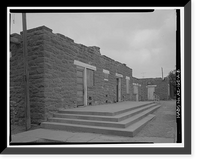 Historic Framed Print, Pinon Boarding School, Classroom Building, Navajo Route 41, North of Navajo Route 4, Pinon, Navajo County, AZ - 8,  17-7/8" x 21-7/8"